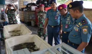 Komandan Lantamal (Danlantamal) IV Tanjungpinang, Laksamana Pertama TNI Arsyad Abdullah, melaksanakan safari kunjungan ke Pos TNI AL (Posal) dan Pos Pengamat (Posmat) TNI AL di Berakit, Lagoi dan Posmat Kawal, Rabu (12/6/2019).