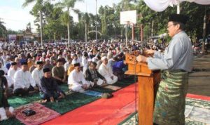 Sholat Idul Fitri Nurdin Beri Tausiyah