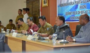 Terima kunjungan peserta Kuliah Kerja Dalam Negeri KKDN SESPIMTI Polri Dikreg Angkatan ke 28 tahun 2019 Plt.Gubernur lakukan dialog