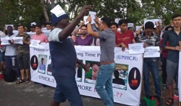 WNA Pencari Swaka Demo UNHCR
