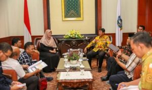 Audensi Perteman Ketua dan anggota KPU Kepri dengan Plt.Gubernur Kepri di Gedung Daerah Tanjungpinang