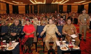 Rapat Koordinasi Bidang Politik dan Pemerintahan Umum dan Deteksi Dini Mendukung Sukses Pilkada Serentak Tahun 2020 yang dibuka langsung Menteri Dalam Negeri di Nusa Dua Convention Center Bali.