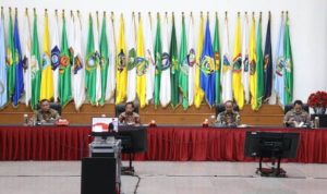 Ketua KPK Firli Bahuri saat mengikuti Rapat Koordinasi Realokasi dan Penggunaan Dana Covid di Daerah