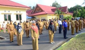 Apel pagi pertama masuk Kerja di Kabupaten Lingga