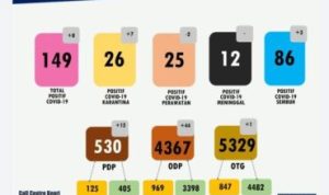 Data COVID 19 Kepri 22 Mei Positif 149 Reaktif 290 PDP dan OTG 972 orang