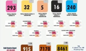 Data COVID 19 Kepri 29 JuniPenambahan Kasus Nihil
