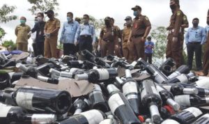 Kejaksaan Negeri Bintan memusnahkan Barang Bukti Mikol dan Narkoba Barang Bukti tindak Pidana Umum Tipidum dan Tindak Pidana Khusus Tipidsus