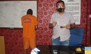 Satnarkoba polres Bintan Saat melakukan Ekspos Penangkapan Tersangka Narkoba