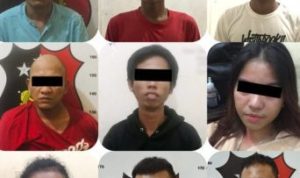Sembilan Tersangka pelaku Narkoba Yang diamanakan Satreskrim Polres Tanjungpinang dalam satu Minggu