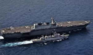 Latihan Bersama TNI AL dengan JMSDF Jepang di Laut Natuna Utara. foto tnial.mil .id