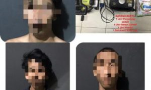 Tiga Komplotan ABG Pbobol Gudang diamanakan Polisi bersama Barang Bukti yang dicuri.