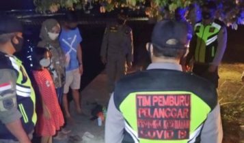 Operasi Yustisi Polsek Senayang Lingga Gelar Patroli Prokes.