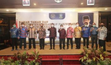 Kegiatan Ramah Tamah dan Diskusi Perkembangan Pariwiata dan Ekonomi Kreatif di Kepri yang dibuka langsung Menparekraf Sandiaga Uno . Foto HumasPemprov Kepri