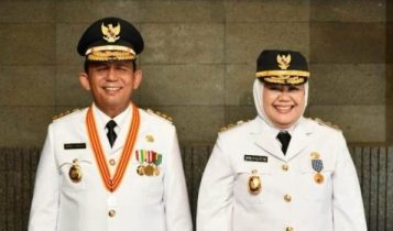 Gubernur dan wakil Gubernur Kepri Ansar Ahmad Marlin Agustina
