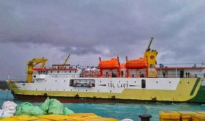 KM Sanus 80 sedang belayar ke Kabupaten Natuna. .