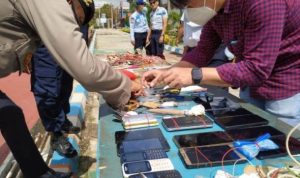 Barang hasil penggeledahan di Lapas Umum dan Laps Narkotika Kelas II A Tanjungpinang Batu 18 6 April 2021.