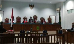 Sidang online kasus pembunihan Terdakwa Ditunrut 18 Tahun Penjara