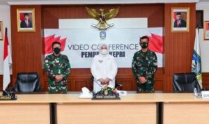 Wakil Gubernur Kepri Hj Marlin bersama Komandan Seskoal Laksamana Muda TNI Iwan Isnurwanto dan Komandan Gabwilhan I Laksamana Madya TNI I Nyoman Gde Ariyawan.