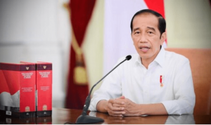 Presiden RI Joko Widodo dalam keterangannya di Istana Merdeka