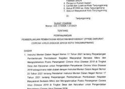 SE Perpanjangan PPKM Darurat
