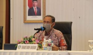 Pj Sekda Kepulauan Riau H Lamidi saat membuka Latsar CPNS Tahun 2021 Provinsi Kepri melalui video conference