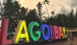 Salah satu Kawasan wisata Pantai yang sering dikunjungi wisman di kawasan wisata terpadu Lagoi Kabupaten Bintan.