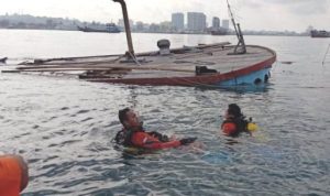 Tom SAT Gabunga hingga saat ini masih melakukan Pencarian ABK KLM.Tirta Mulya yang tenggelam di Batu Ampar Batam