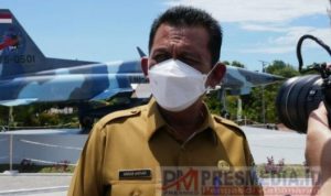 Gubernur Kepri Ansar Ahmad saat meninjau Persiapan peresmiaan Mako Kogabwilhan di Dompak