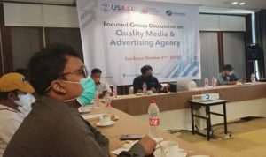 Peserta FGD Diskusi Kualitas Media da. Perumusan Kerjasama Agensi AMSI Pusat dan AMSI Jatim di Surabaya.