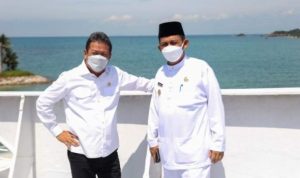 Menteri Kelautan dan Perikanan RI Wahyu Sakti Trenggono bersama Gubernur Kepri Ansar Ahmad di Lagoi Bintan