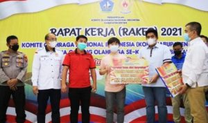 Rapat Kerja Raker Kepengurusan Perkumpulan Komite Olahraga Nasional Indonesia KONI Plt Bupati Bintan Tegaskan Bintan Siap Selenggarakan Porprov Kepri 2022