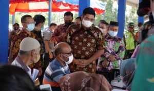 PLT.Bupati Bintan Roby Kurniawan Launching pelaksanaan Vaksin Booster di Bintan.