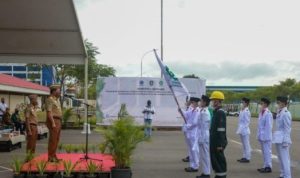 Gubernur Kepulauan Riau Ansar Ahmad memimpin langsung apel Bulan Keselamatan dan Kesehatan Kerja K3 Nasional tingkat Provinsi Kepri di lapangan Kawasan Industri Terpadu Kabil.