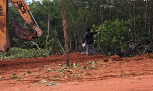 Penimbunan di kawasan Hutan Produksi Terbatas di Sei Gentong Bintan Ditimbun Tanpa Izin.