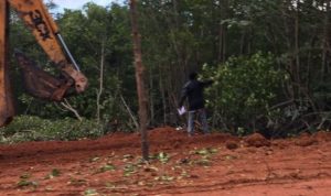 Aktivitas penimbunan lahan di kawasan Sei Gentong.