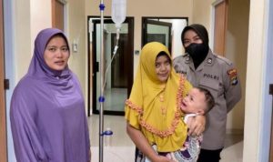 Bakti Kesehatan Jelang Hari Bhayangkara, Polres Bintan Fasilitasi Operasi Bibir Sumbing Balita Desa Numbing Arkanza Elhasiq (Foto:Hasura)