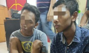 Dua pelaku pencurian Motor di Jembatan Dompak Mr (19) dan Ry (20) ditangkap Polisi saat hendak kabur dengan menggunakan Kapal di Kijang Bintan, Senin (13-6-2022).