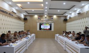 Polresta Tanjungpinang melaksanakan latihan pra operasi kepolisian Lilin Seligi 2022 (Foto: Roland)