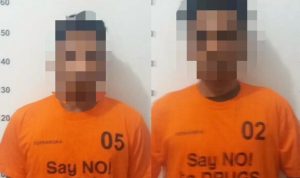 Polresta Tanjungpinang meringkus dua pelaku narkoba inisial Es dan Vg di Senggarang,sekitar pukul 22.30 WIB, Kamis (16-2-2023).