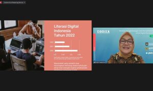 Deputi Bidang Pelayanan Publik Diah Natalisa dalam Webinar Pengembangan dan Pemanfaatan AI untuk Digital Government secara virtual, Jumat (10/3/2023).