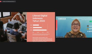 Deputi Bidang Pelayanan Publik Diah Natalisa dalam Webinar Pengembangan dan Pemanfaatan AI untuk Digital Government secara virtual, Jumat (10/3/2023).