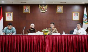 Kunjungan kerja tim delegasi Panitia Perancang Undang-Undang (PPUU) DPD RI di Kantor Graha Kepri, Kota Batam, Kamis (30/3/2023). (Foto: Diskominfo)