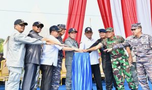 Bakamla Dan Gubernur Ansar Ground Breaking Pembangunan Dermaga Bakamla di Batam Kamis (13-4-2023)