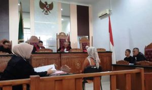 Desi Wulandari sebagai korban perkara KDRT, sebagai saksi di PN Tanjungpinang