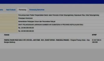 Foto Tagkapan Informasi Lelang Proyek Folder Tanjungpnang 2023