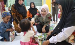 Ketua TP PKK Bintan, Hafizha Rahmadani melaksanakan Pra Launching Rumah Asuh Bintan Kasih, Senin (5/6/2023).