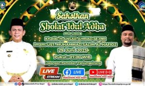 Poster pelaksanaan sholat Idul Adha Gubernur Kepri di lapangan Pamedan Tanjungpiang besok, Kamis (29/6/2023). (foto:Diskominfo Kepri/Presmedia.id)