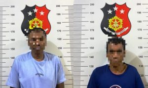 Kedua pelaku saat diamankan di Mapolresta Tanjungpinang (Foto: Humas/Presmedia.id)