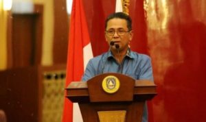 Ketua Pansus DPRD Kepri Khazalik saat membacakan Laporan akhir Pansus tentang Pembahasan Perda Pajak dan Retribusi Provinsi Kepri, dalam sidang paripurna DPRD Kepri, Selasa (19/9/2023).