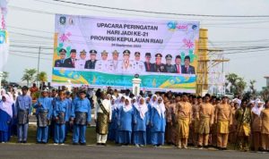 Perayaan HUT Ke-21 Provinsi Kepri Akan Digelar Hingga Oktober, Upacara Peringatan HUT Kepri diiuti sejumah OPD dan ASN Kepri di Gedung Daerah